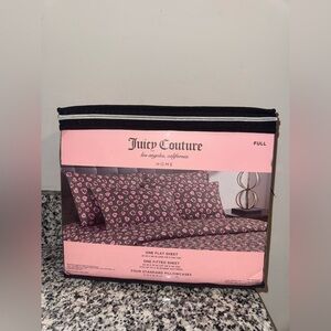 Juicy Couture Couture Full Sheet Set Leopard Print Cherry & bows Hearts